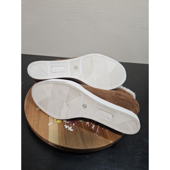 a.n.a *NEW* Wedge Brown Faux Suede/Fur Lined Ankle WARM Bootie Sz W/8.5 NWOB - Picture 10 of 12